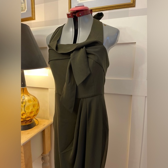 Shona Joy Dark Green Strapless Dress Size 6 - Picture 10 of 10